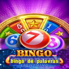 bingo de palavras 3 ano